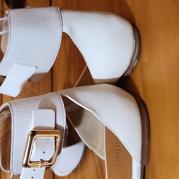 Chloé Cream Leather Ankle Strap Flats - Picture 12 of 14